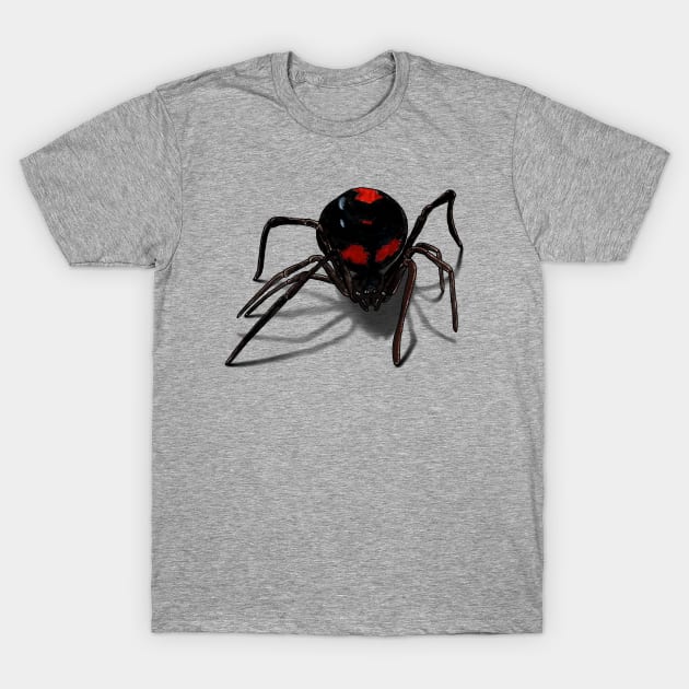 Black Widow Spider T-Shirt by Heather Dorsch Creations